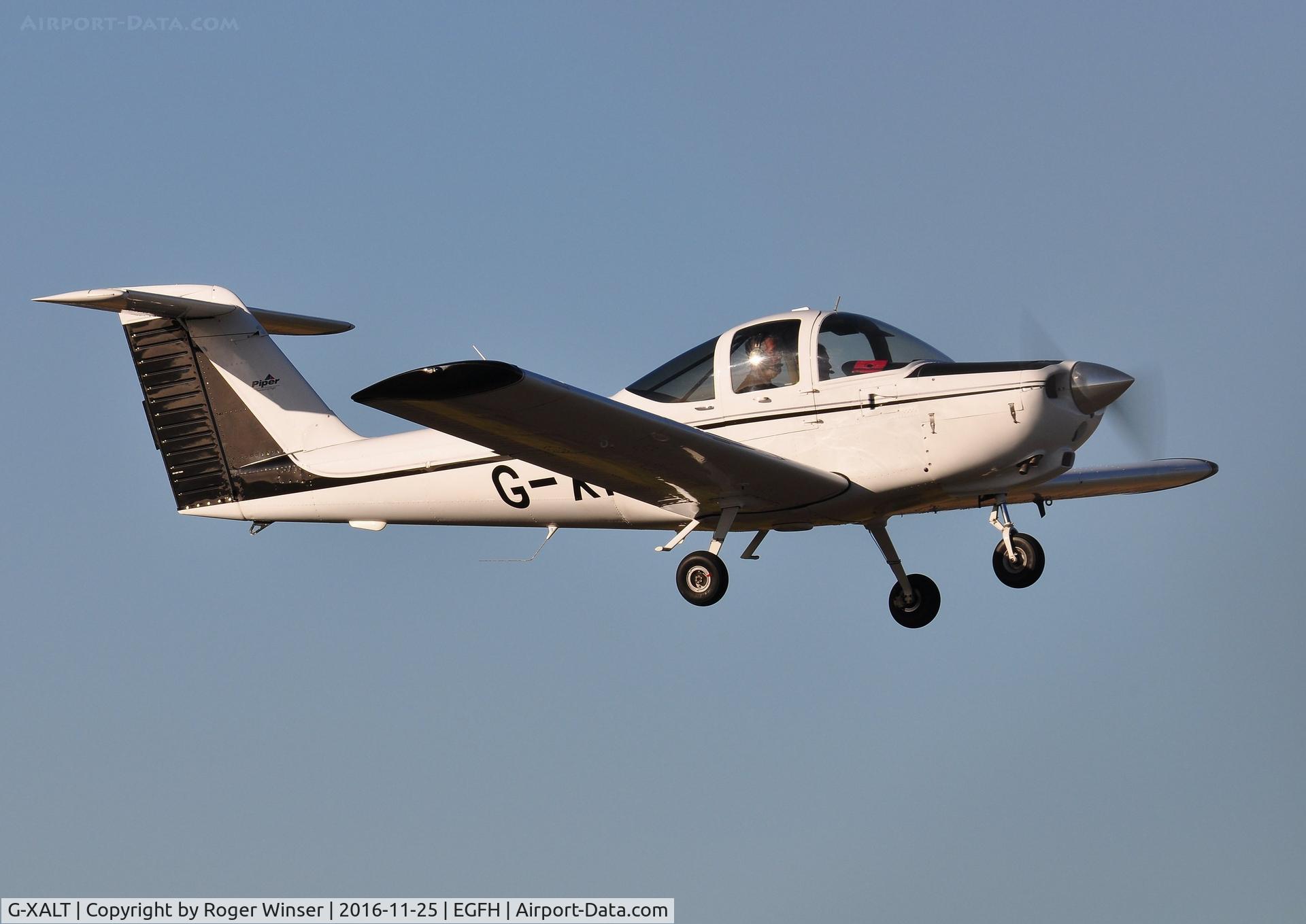 G-XALT, 1979 Piper PA-38-112 Tomahawk Tomahawk C/N 38-79A0801, Resident Tomahawk operated by Cambrian Flying Club departing Runway 04.