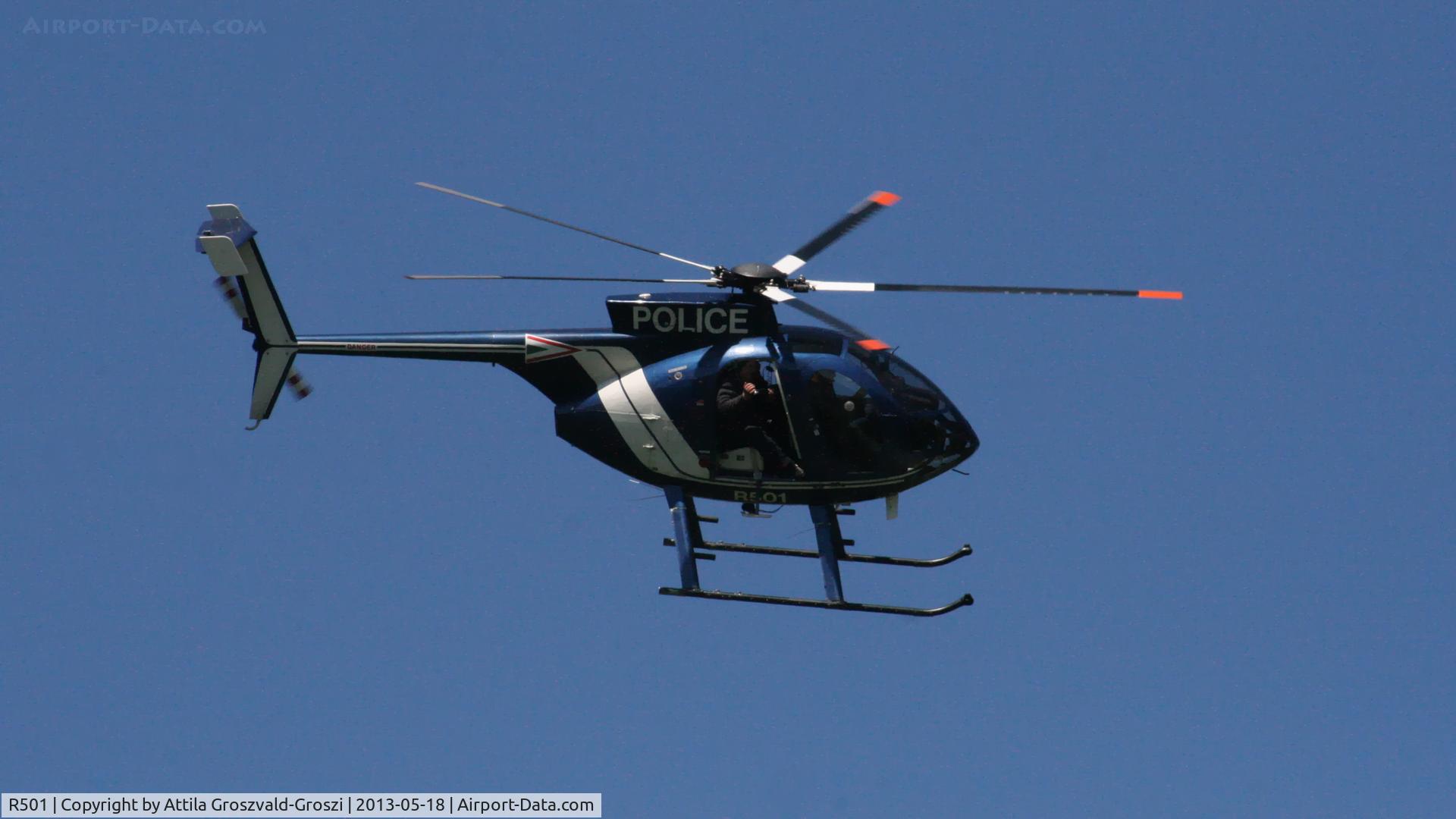 R501, 1989 McDonnell Douglas MD-500E (369E) C/N 0367E, Police officers' school open day. Csopak, Hungary.