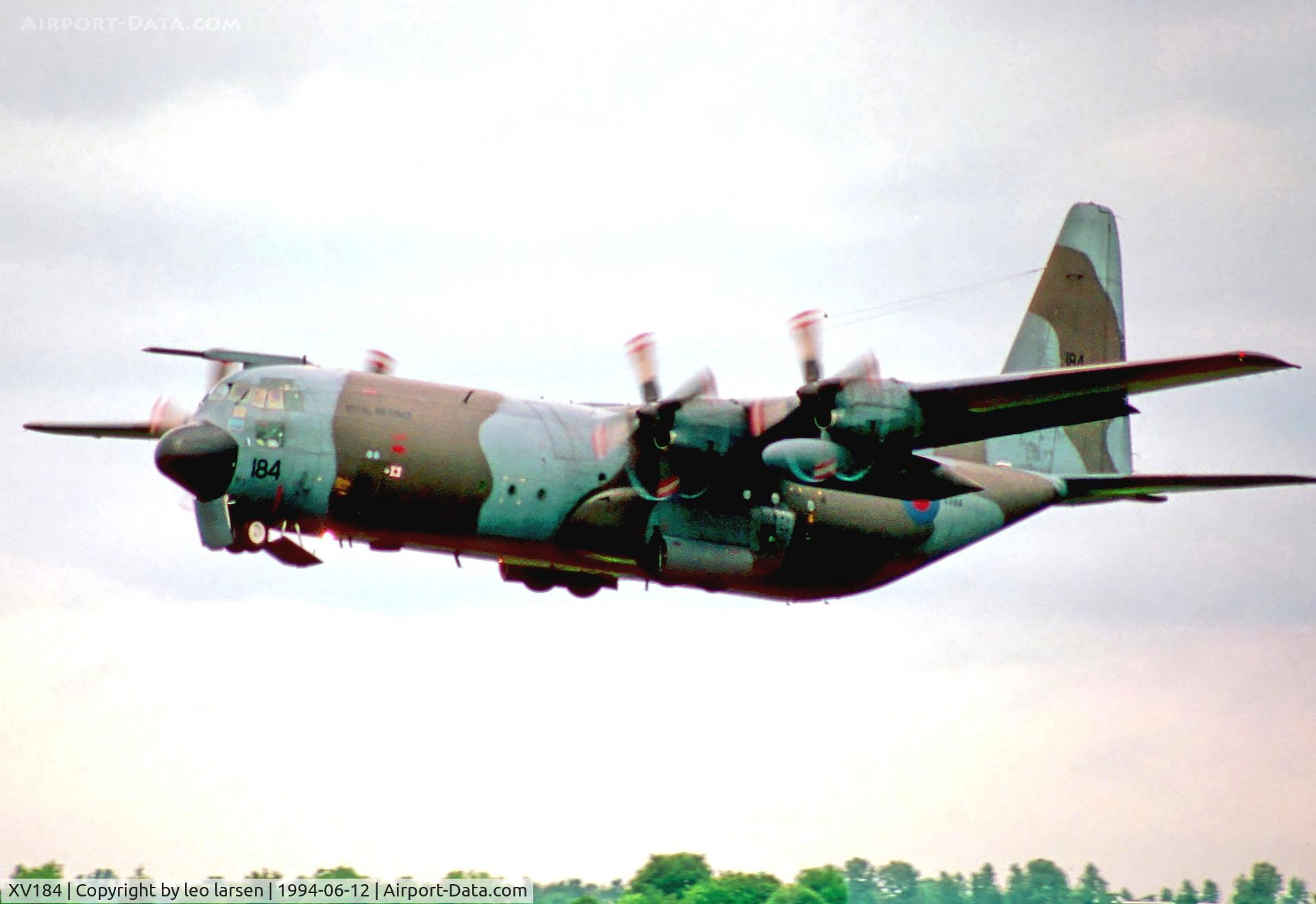 XV184, Lockheed C-130K Hercules C.1 C/N 382-4201, Vaerloese Air Base Denmark 12.6.93