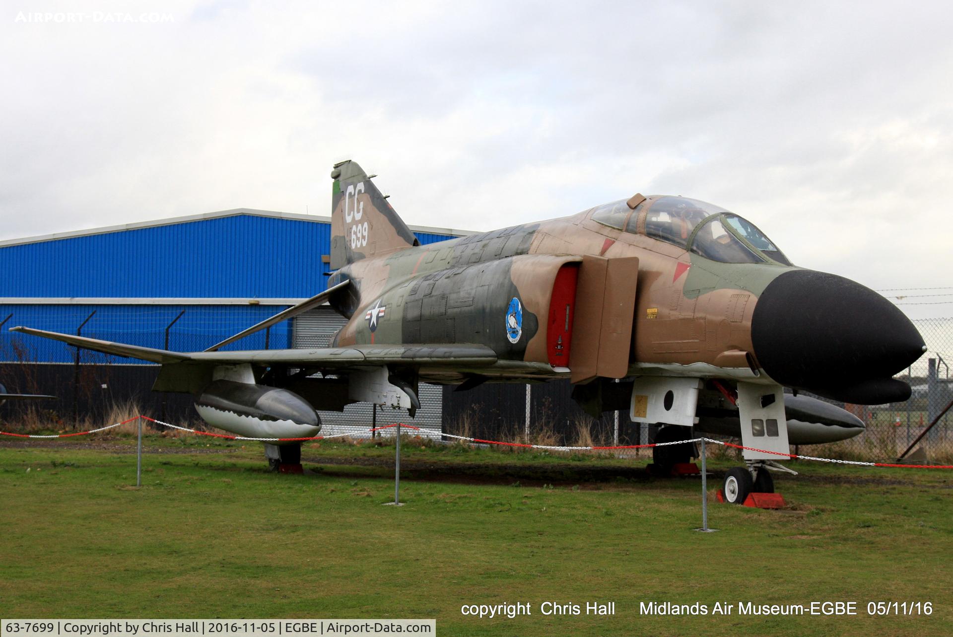 63-7699, 1963 McDonnell F-4C Phantom II C/N 839, preserved at the Midland Air Museum