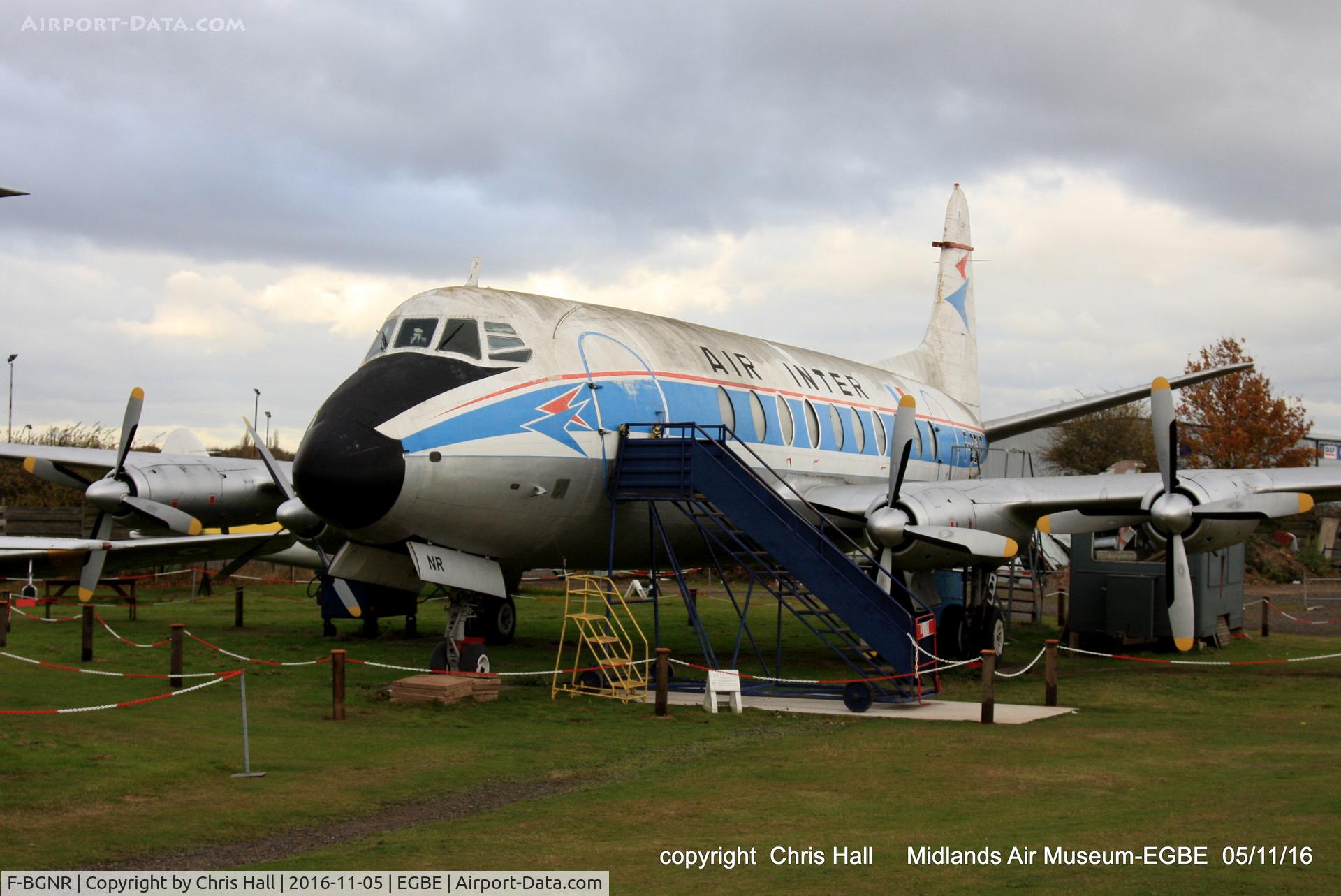 F-BGNR, 1954 Vickers Viscount 708 C/N 35, preserved at the Midland Air Museum