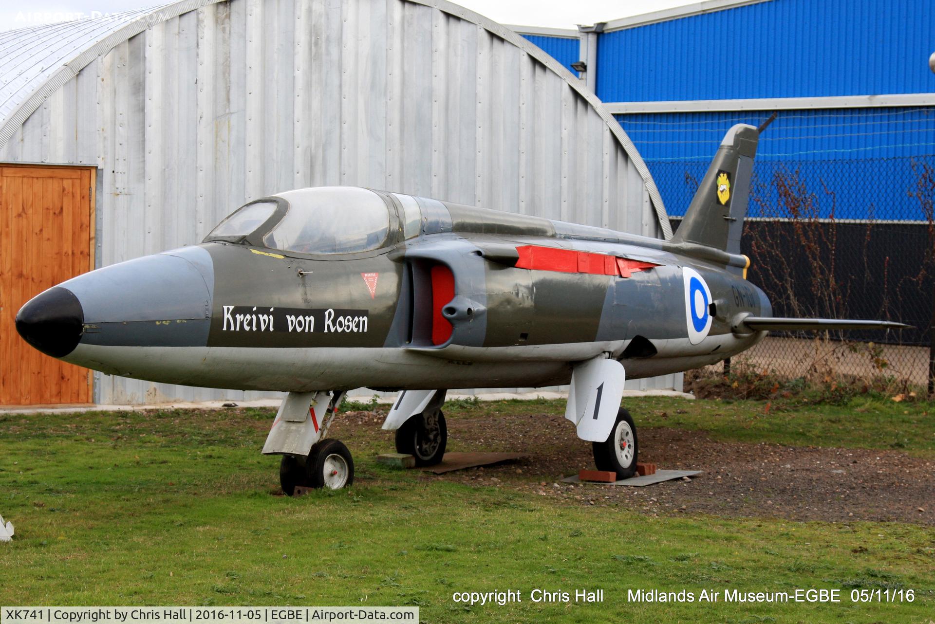 XK741, 1957 Folland Gnat F.1 (Fo-141) C/N FL5, preserved at the Midland Air Museum