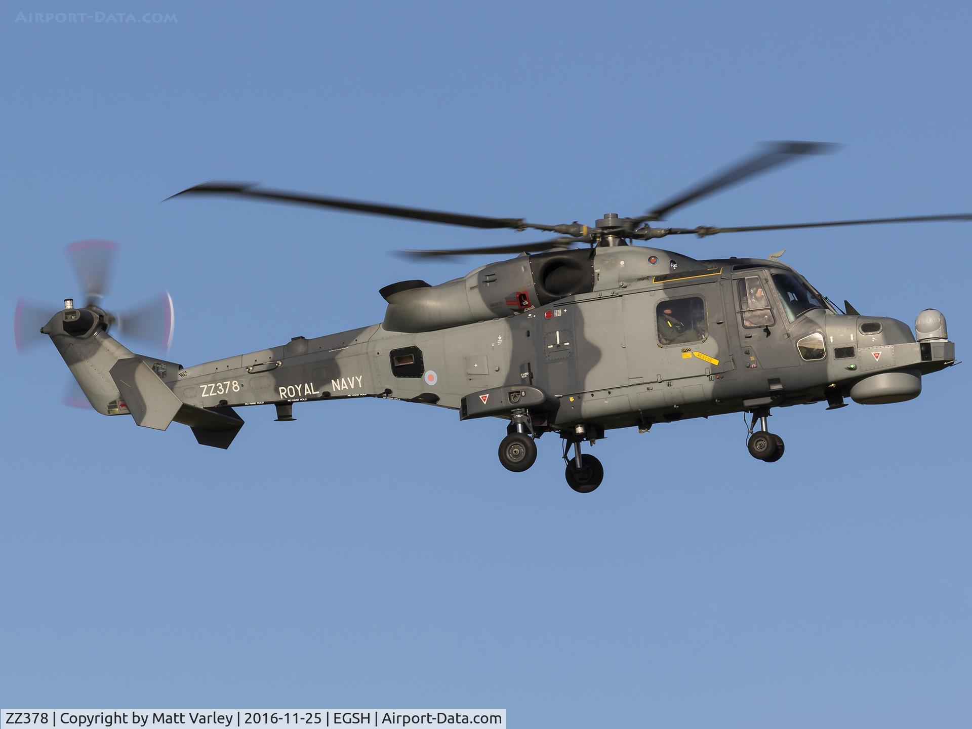ZZ378, 2013 AgustaWestland AW-159 Wildcat HMA.2 C/N 497, Arriving @ NWI....
