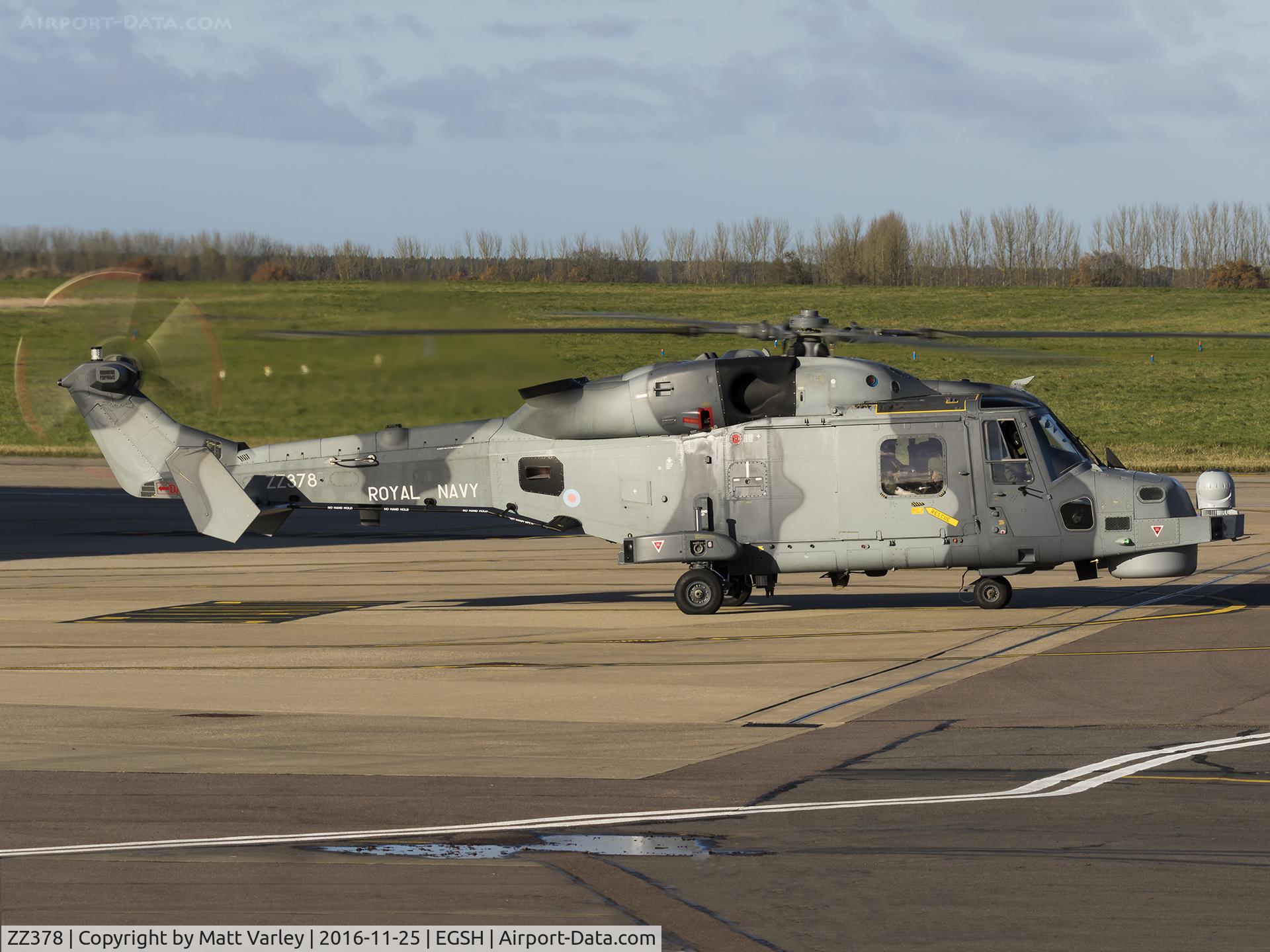 ZZ378, 2013 AgustaWestland AW-159 Wildcat HMA.2 C/N 497, Sat on the SaxonAir ramp @ NWI....