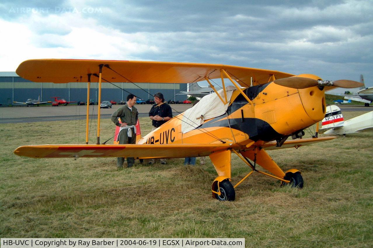HB-UVC, 1939 Bucker Bu-131B Jungmann C/N 53, Bucker Bu.131B Jungmann [53/66] North Weald~G 19/06/2004