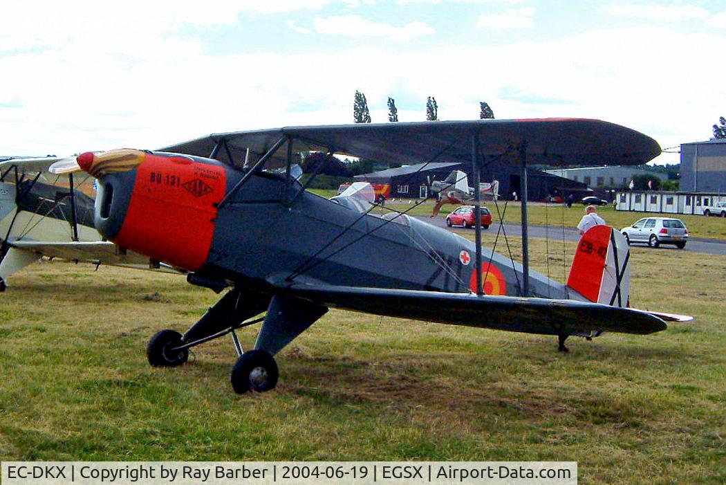 EC-DKX, 1953 CASA 1-131E Jungmann 2000 C/N 2016, CASA 1.131E 2000 Jungmann [2016] North Weald~G 19/06/2004. Wears former Spanish Air Force marks of E3B-412.