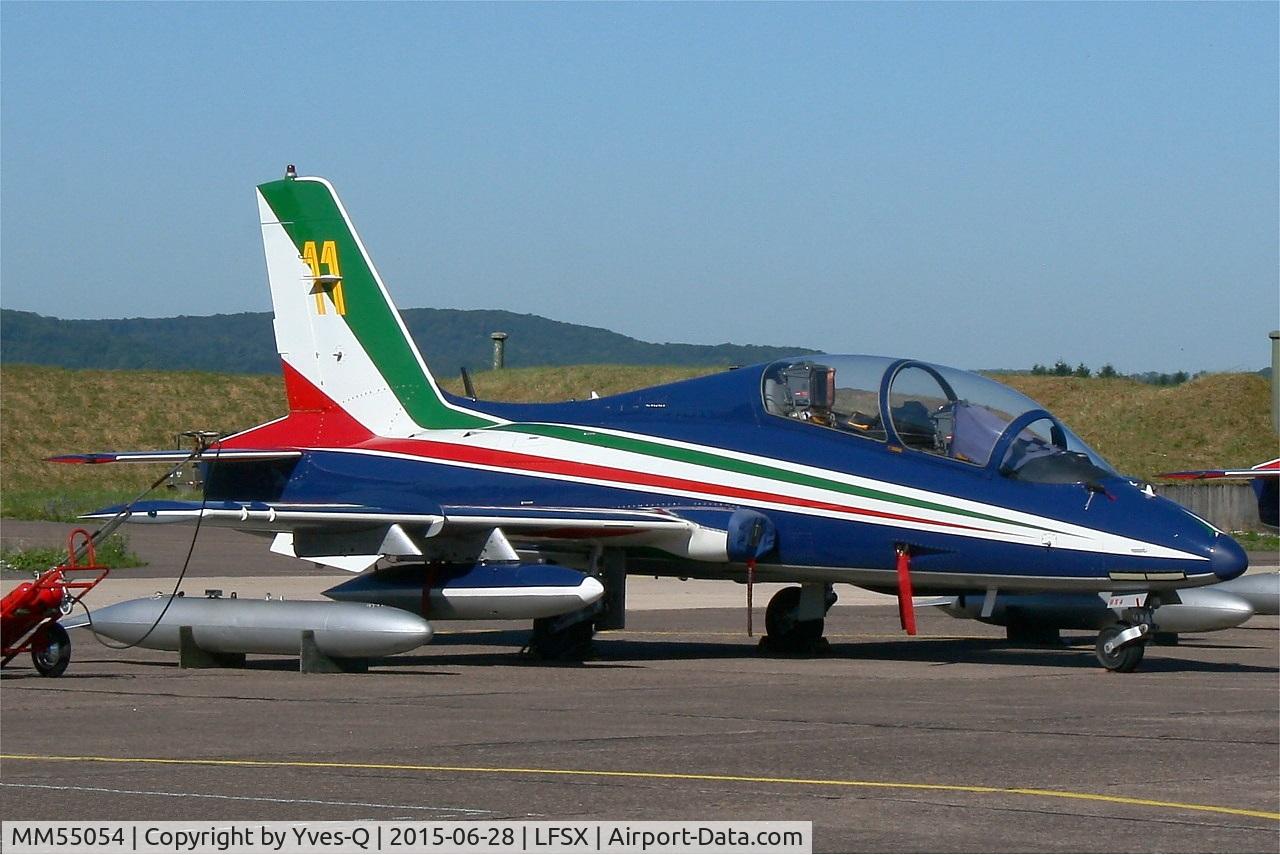 MM55054, Aermacchi MB-339PAN C/N 6848/188/AA085, Italian Air Force Aermacchi MB-339PAN, N°11 of Frecce Tricolori Aerobatic Team 2015, Luxeuil-Saint Sauveur Air Base 116 (LFSX) Open day 2015