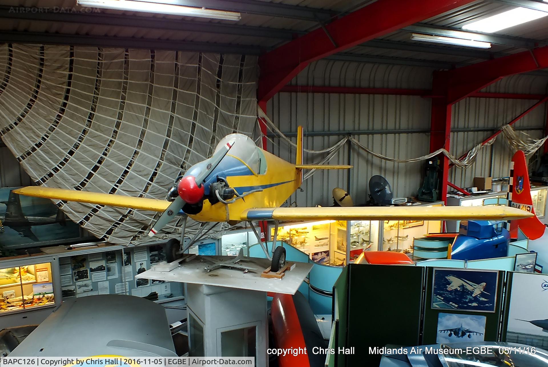 BAPC126, Druine D.31 Turbulent C/N BAPC.126, preserved at the Midland Air Museum
