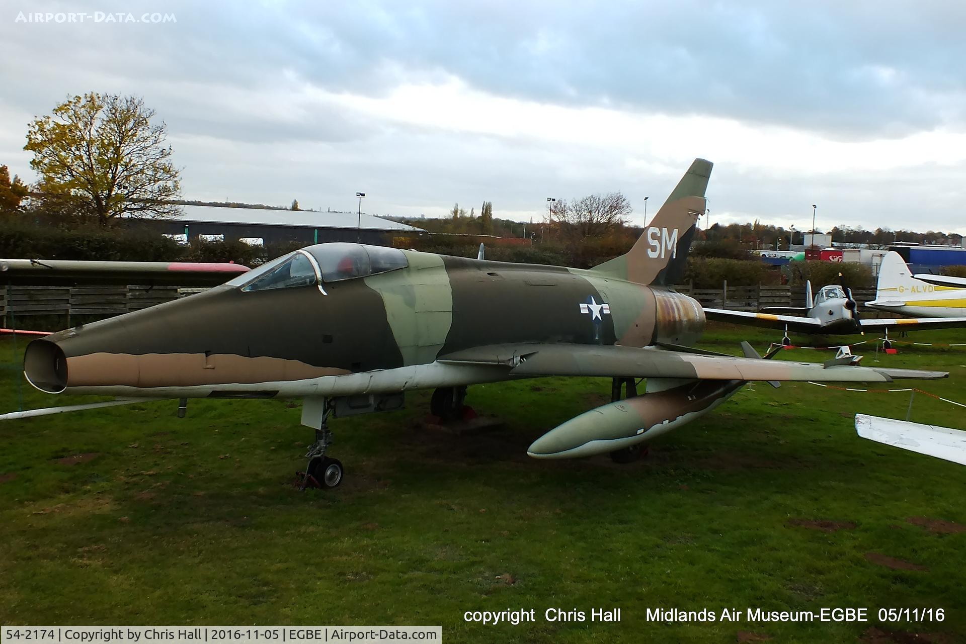 54-2174, North American F-100D  Super Sabre C/N 223-54, preserved at the Midland Air Museum
