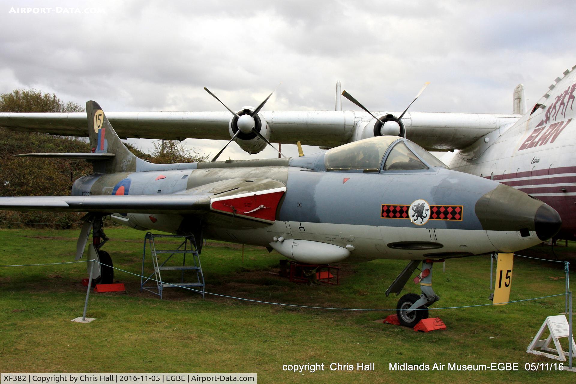 XF382, 1956 Hawker Hunter F.6A C/N S4/U/3282, preserved at the Midland Air Museum