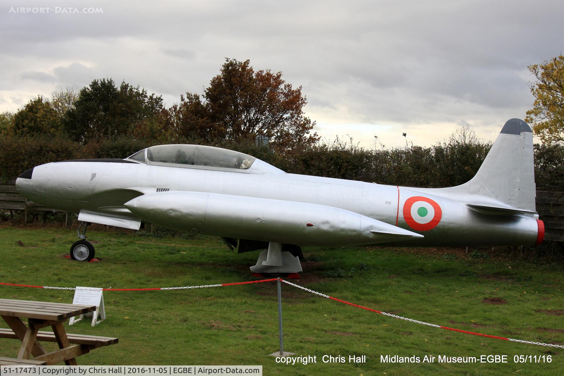 51-17473, 1951 Lockheed T-33A Shooting Star C/N 580-7367, preserved at the Midland Air Museum