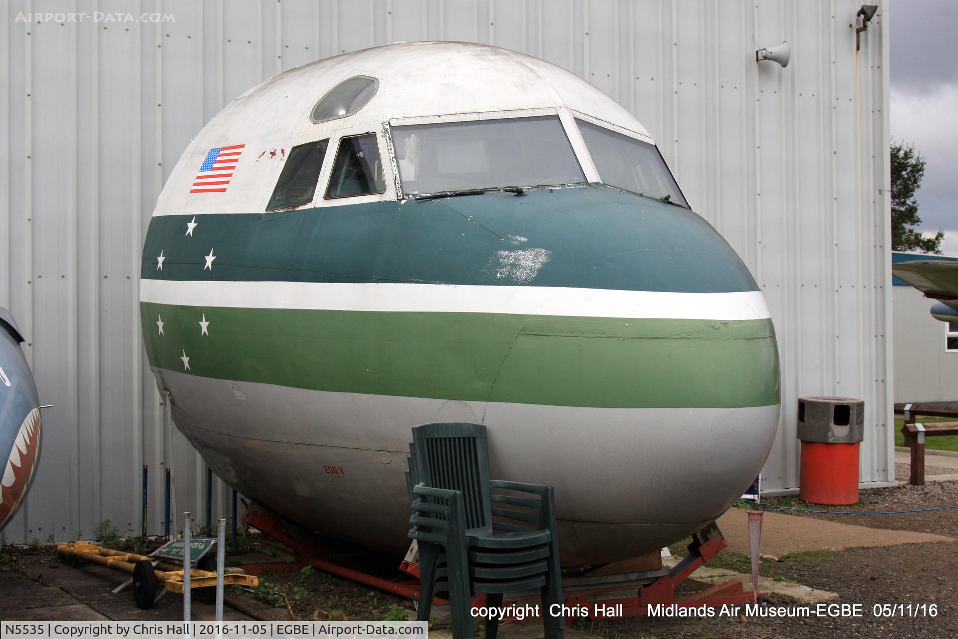 N5535, 1959 Lockheed L-188A(F) Electra C/N 1068, preserved at the Midland Air Museum
