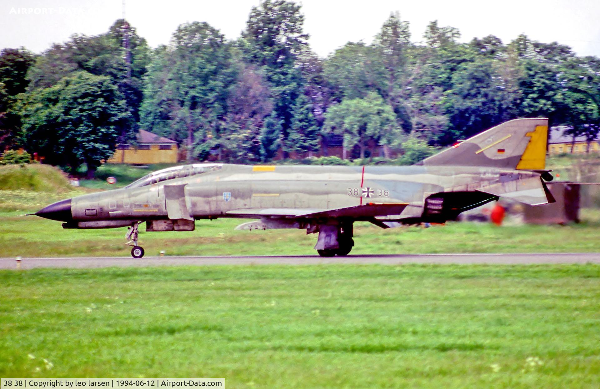 38 38, 1972 McDonnell Douglas F-4F Phantom II C/N 4719, Vaerloese Air Base Denmark 12.6.94