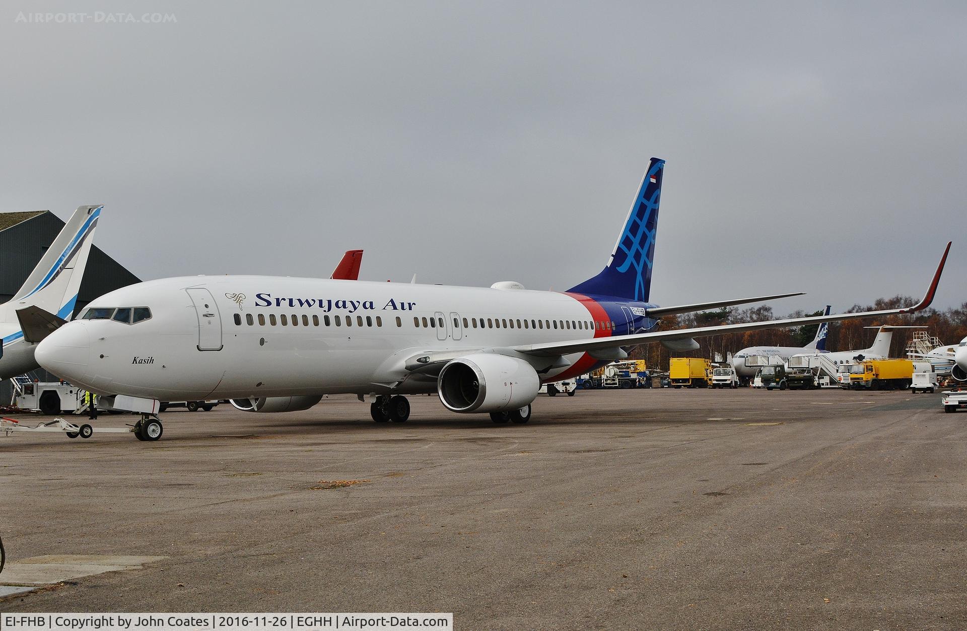 EI-FHB, 2008 Boeing 737-8Q8 C/N 35283, Just repainted to Sriwijaya Air livery PK reg next