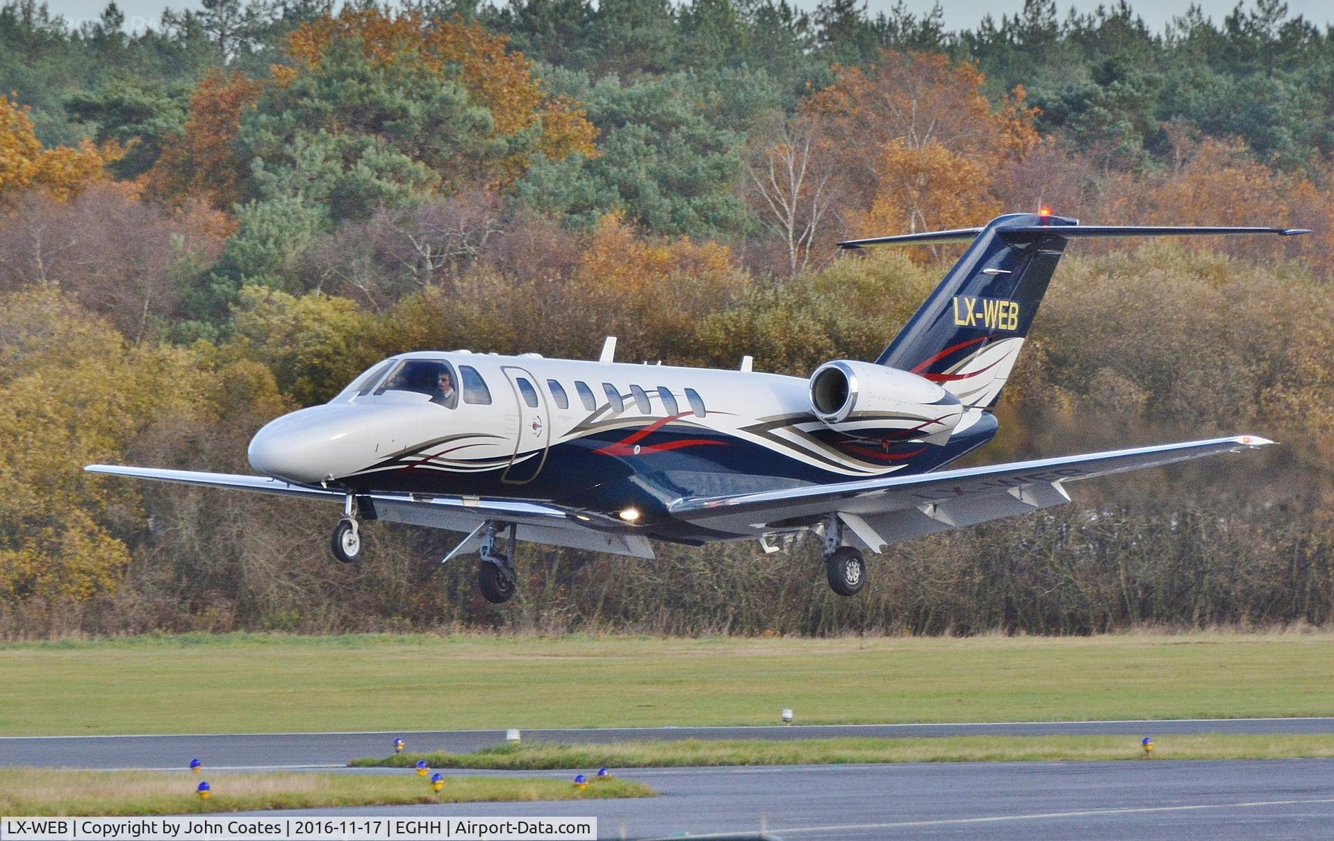 LX-WEB, 2007 Cessna 525B CitationJet CJ3 C/N 525B-0173, Arriving 26