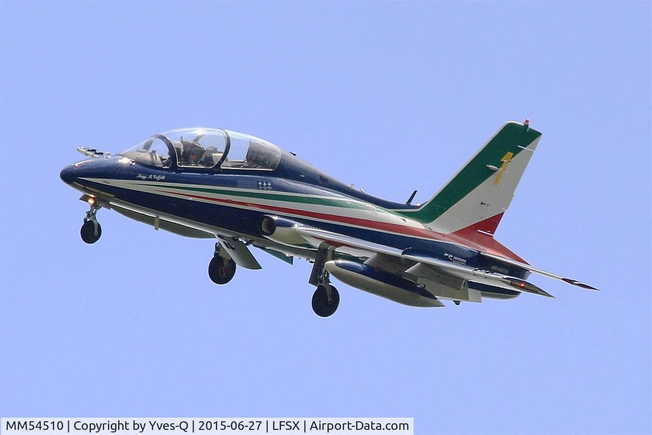 MM54510, Aermacchi MB-339PAN C/N 6726/121/AA058, Italian Air Force Aermacchi MB-339PAN, N°1 of Frecce Tricolori Aerobatic Team 2015, Luxeuil-Saint Sauveur Air Base 116 (LFSX) Open day 2015