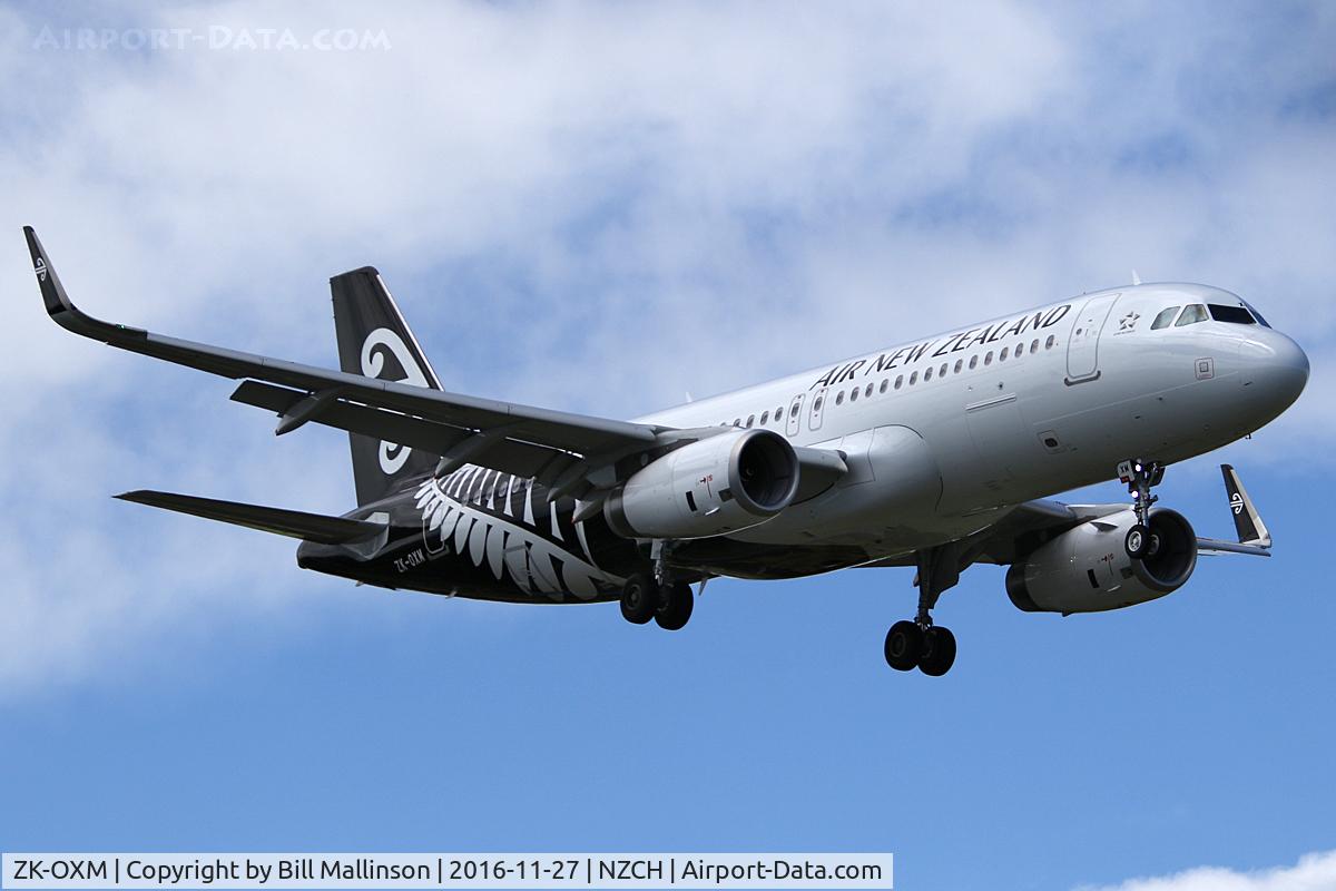 ZK-OXM, 2016 Airbus A320-232 C/N 7362, NZ636 from ZQN