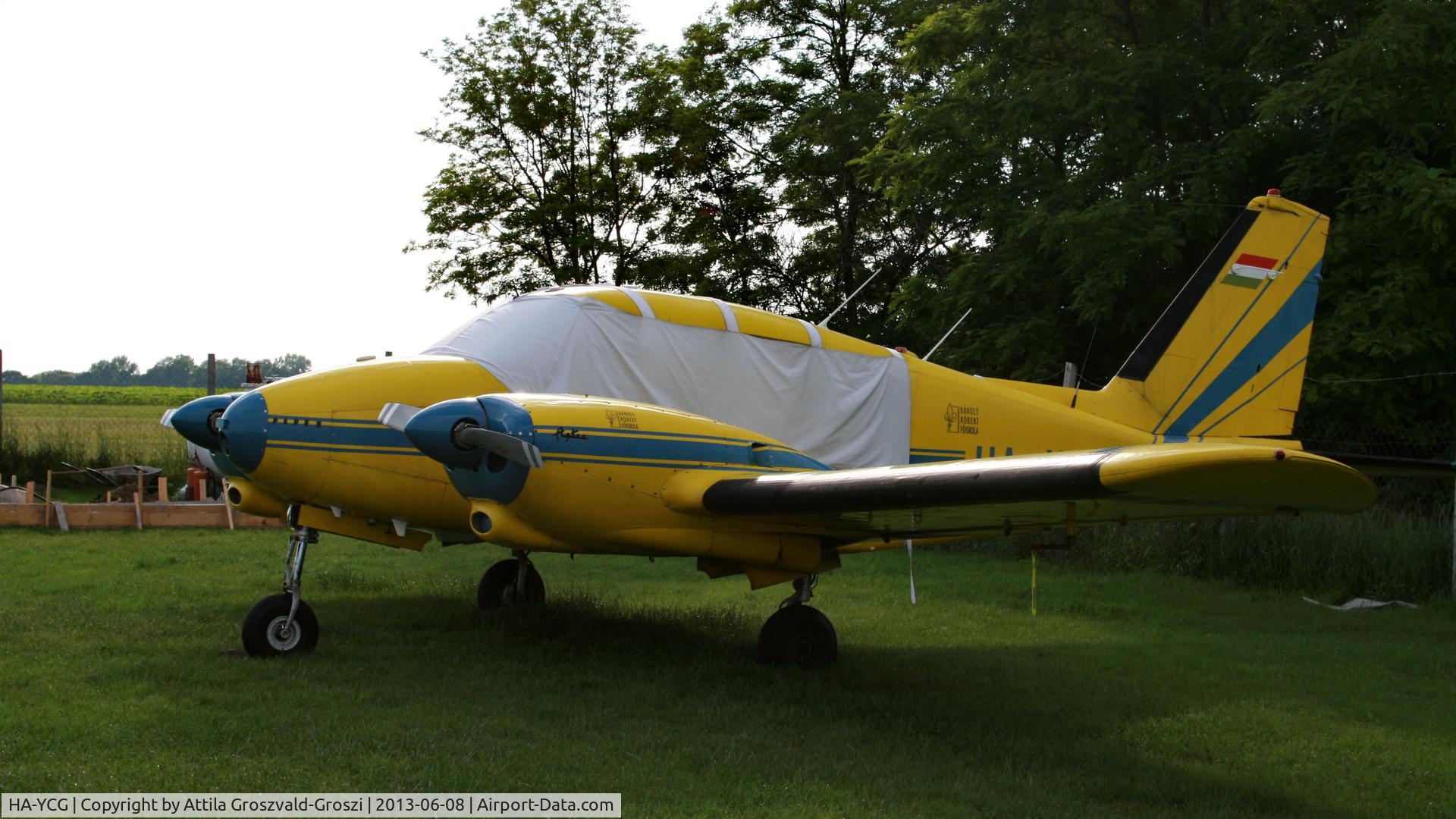 HA-YCG, 1960 Piper PA-23-250 Aztec C/N 27-334, Siófok-Kiliti, Papkutapuszta Airfield, Hungary