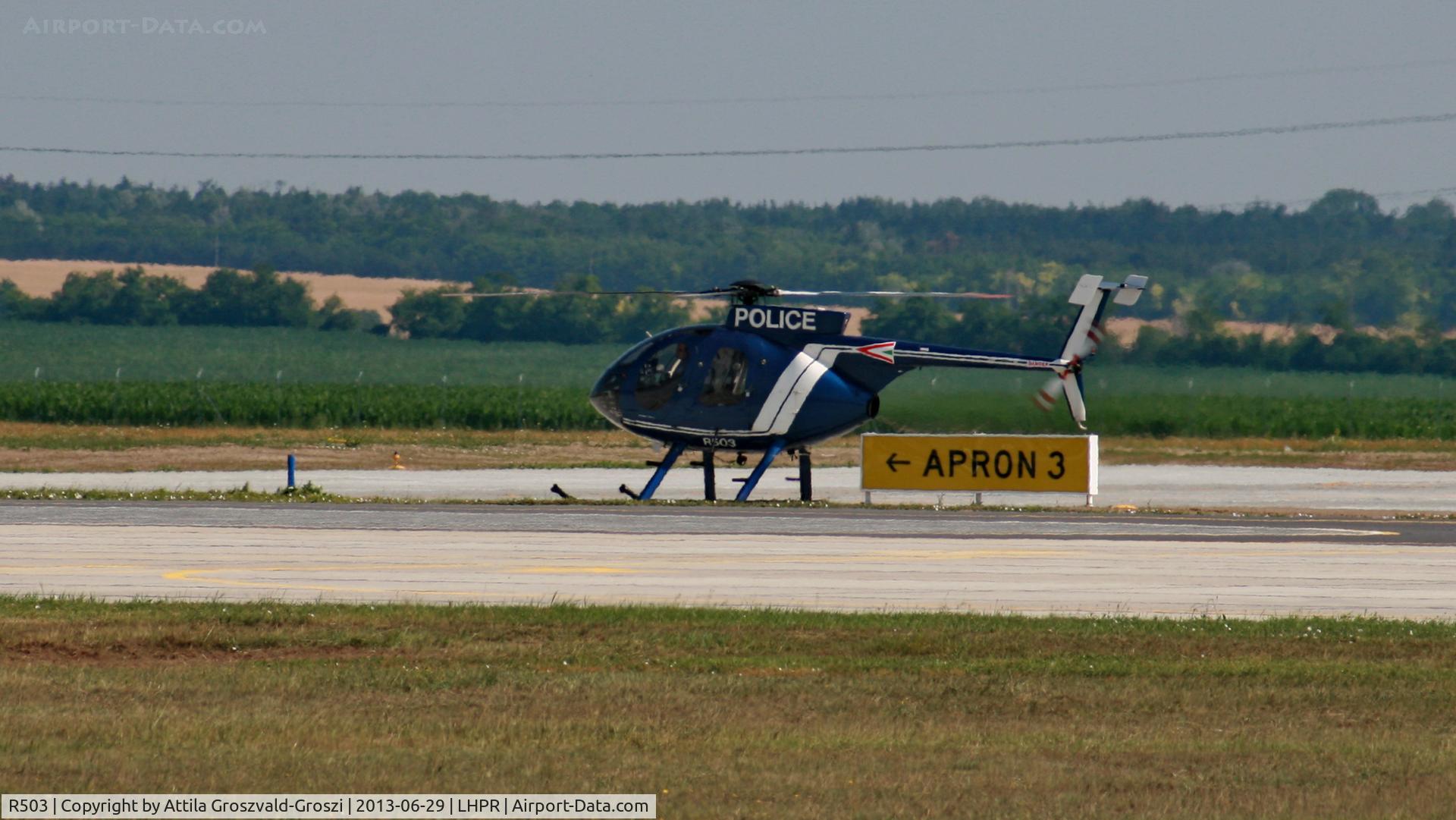 R503, 1990 McDonnell Douglas MD-500E (369E) C/N 0415E, Györ-Pér Airport, Hungary