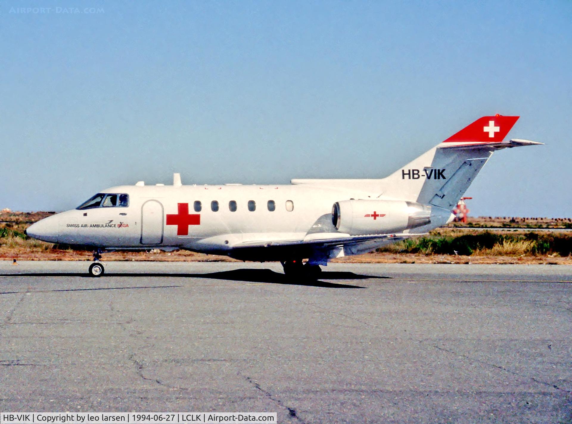 HB-VIK, 1987 British Aerospace BAe.125 Series 800A C/N 258091, Larnaca 27.6.94