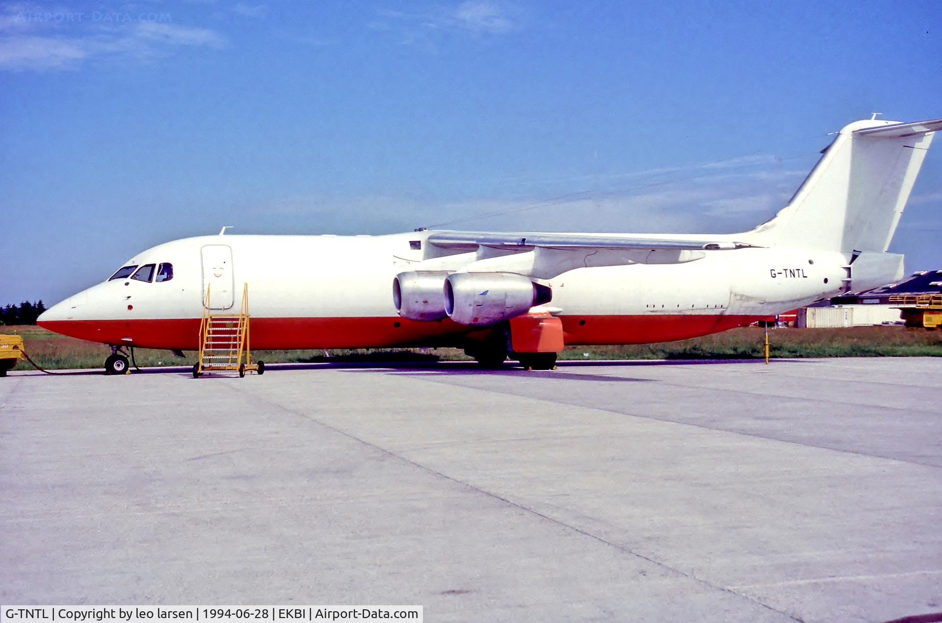 G-TNTL, 1990 British Aerospace BAe.146-300 C/N E3168, Billund 28.6.94