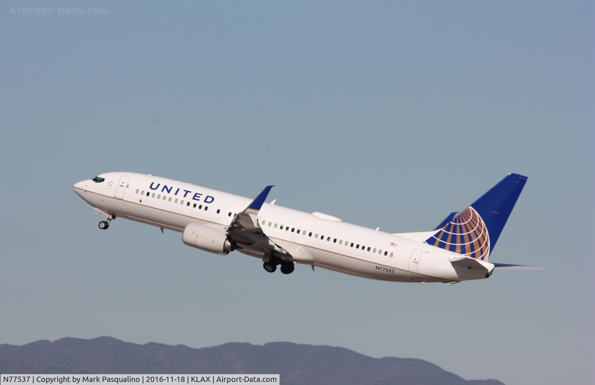 N77537, 2016 Boeing 737-800 C/N 62767, Boeing 737-800