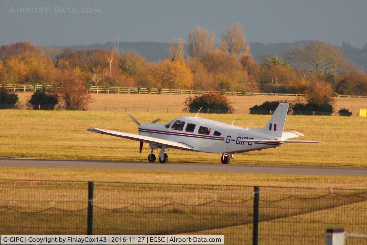 G-GIPC, 1982 Piper PA-32R-301 Saratoga SP C/N 32R-8313005, Departing from Cambridge (CBG)