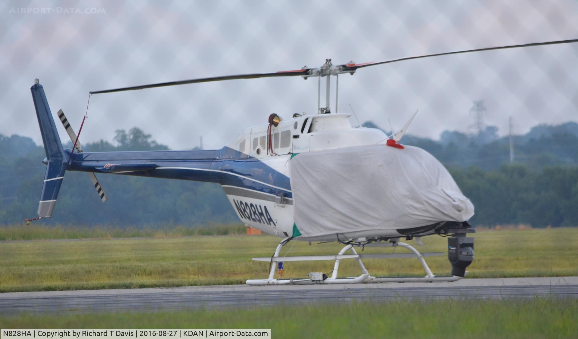 N828HA, 1980 Bell 206B JetRanger C/N 3183, 1980 Bell 206B in Danville Va. in town covering race at nearby Virginia International Raceway