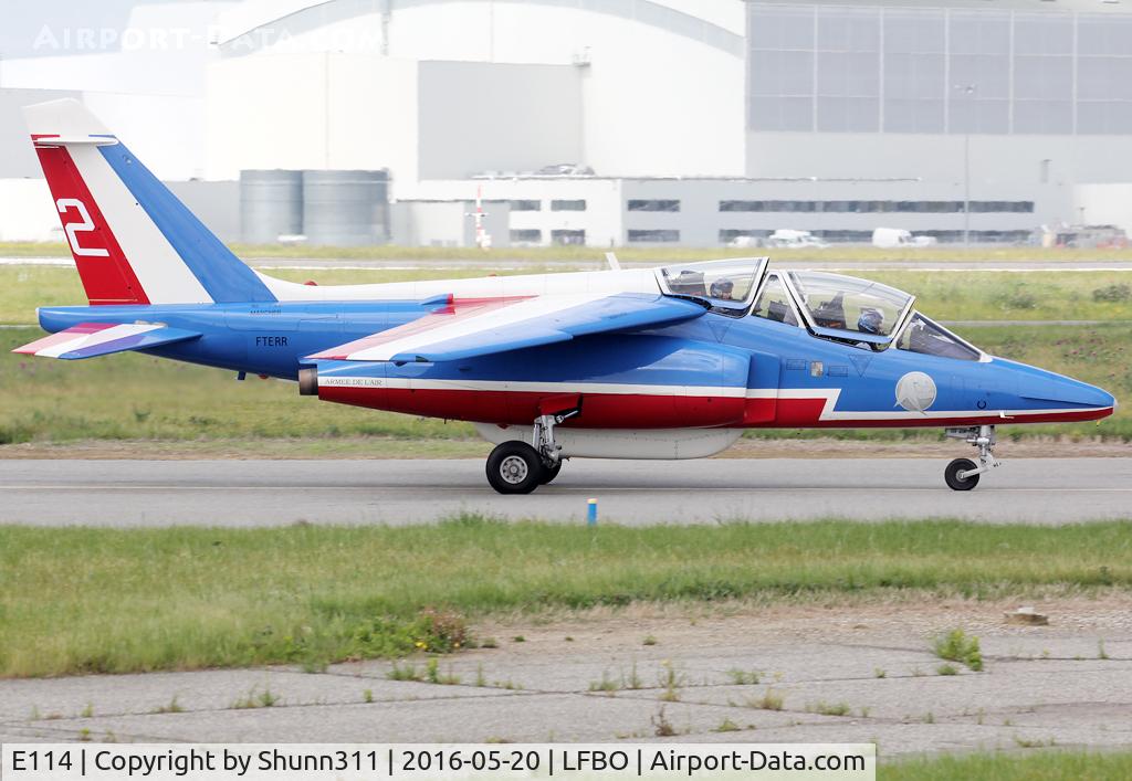 E114, Dassault-Dornier Alpha Jet E C/N E114, Taxiing to the General Aviation area...
