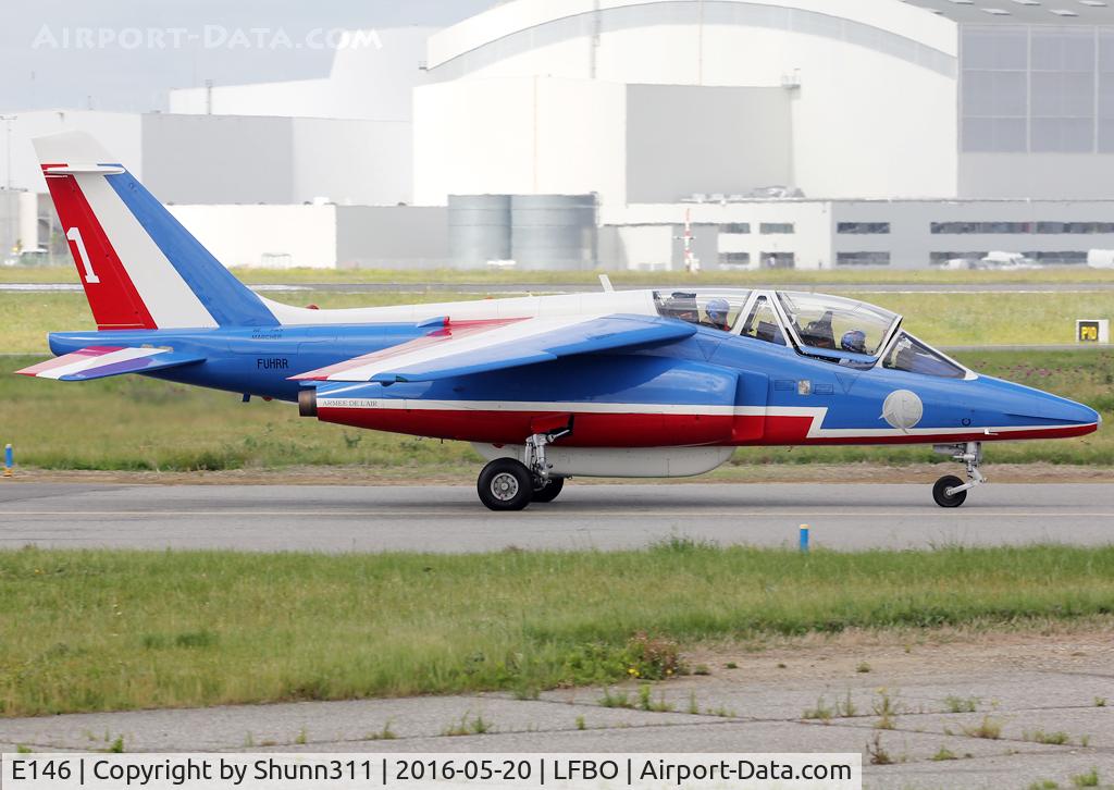 E146, Dassault-Dornier Alpha Jet E C/N E146, Taxiing to the General Aviation area...