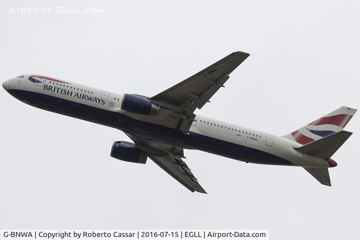 G-BNWA, 1989 Boeing 767-336 C/N 24333, Heathrow 2016