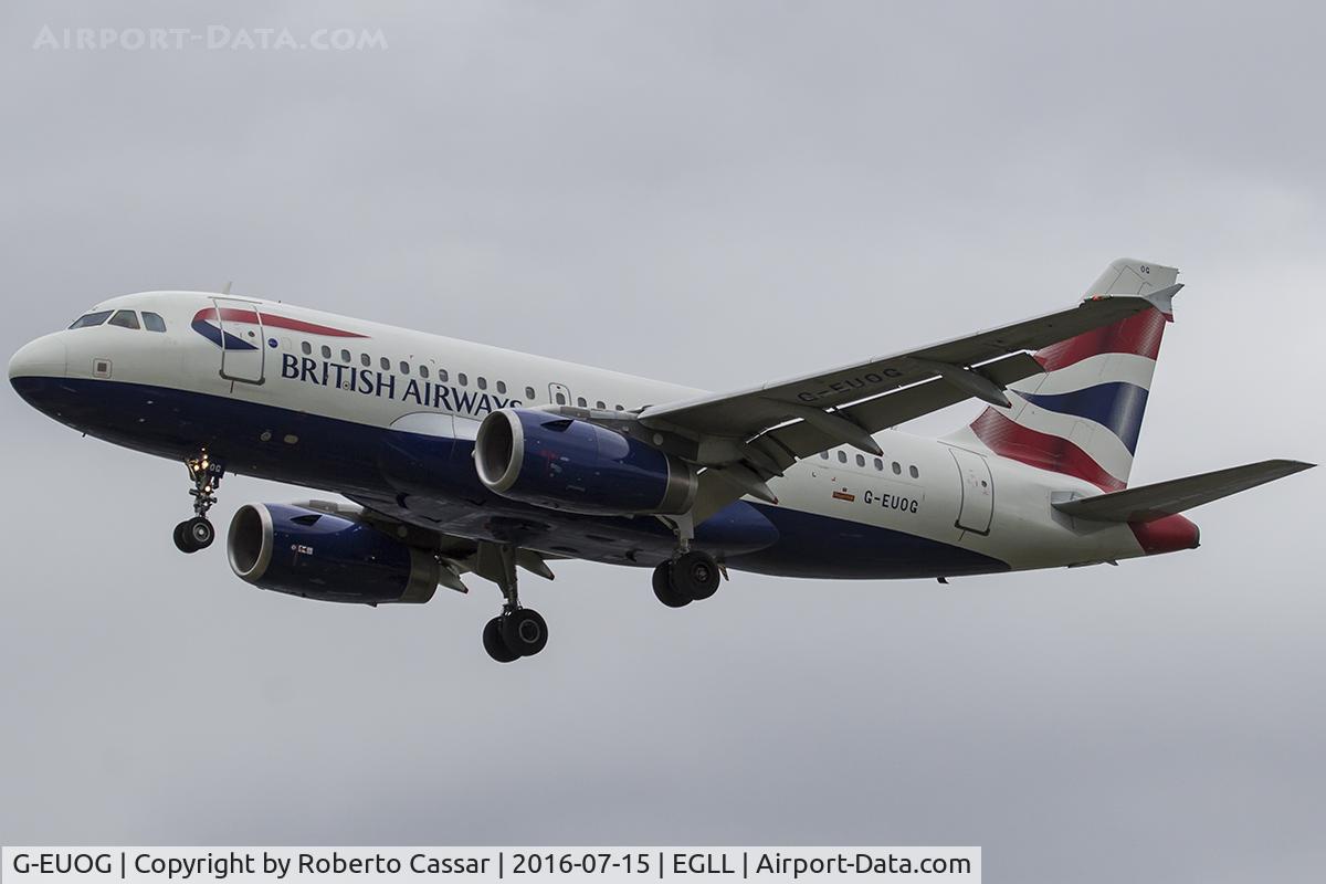 G-EUOG, 2001 Airbus A319-131 C/N 1594, Heathrow 2016