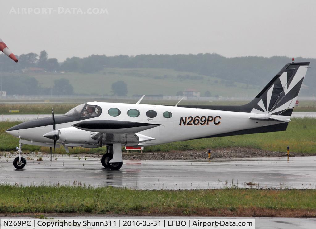 N269PC, 1979 Cessna 340A C/N 340A0785, Taxinng holding point rwy 32R for departure...