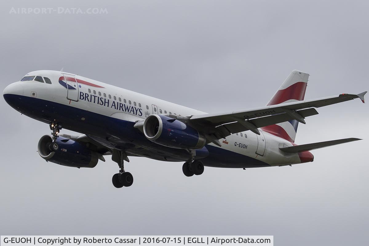 G-EUOH, 2001 Airbus A319-131 C/N 1604, Heathrow 2016