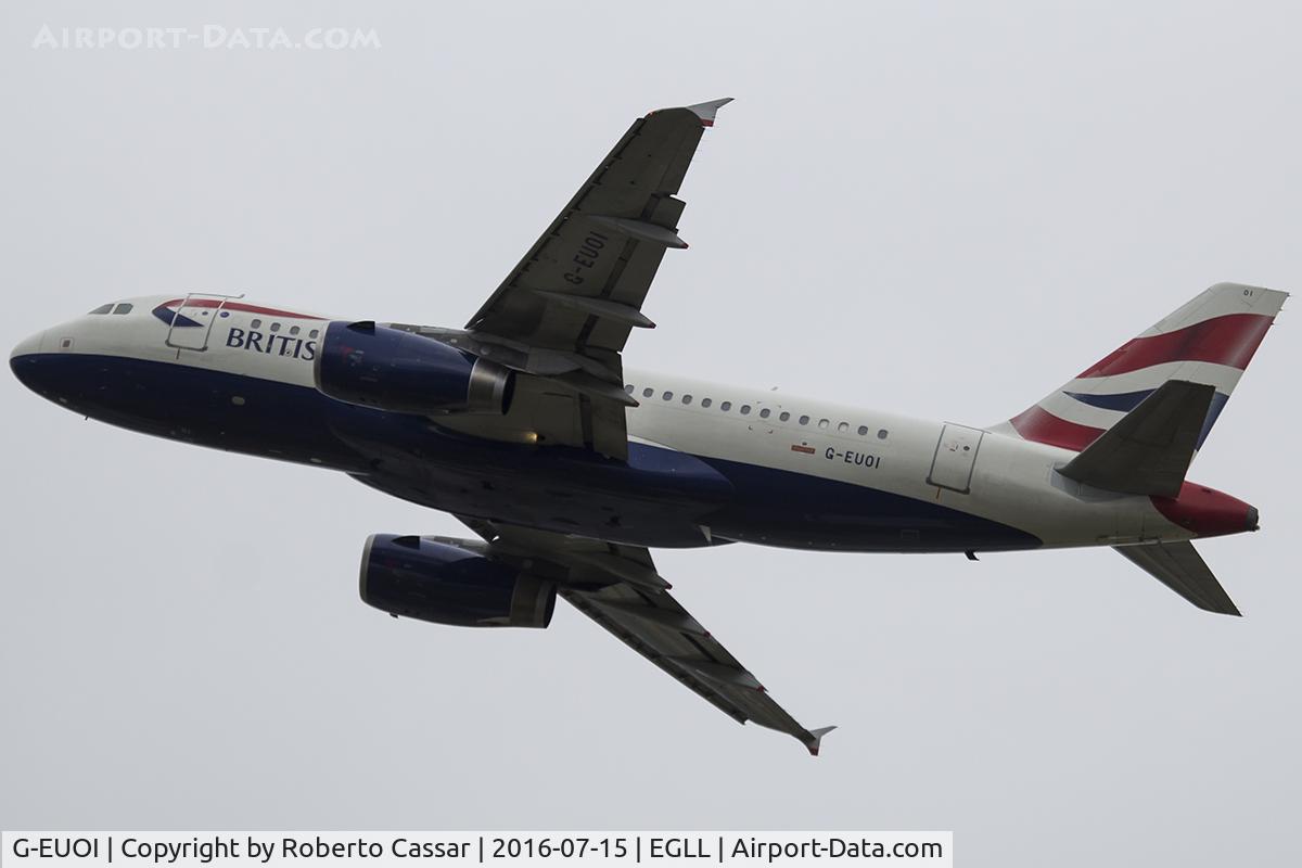 G-EUOI, 2001 Airbus A319-131 C/N 1606, Heathrow 2016