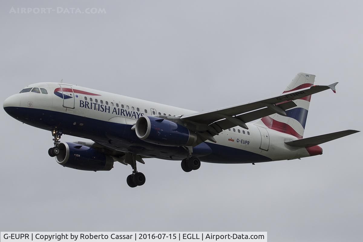 G-EUPR, 2000 Airbus A319-131 C/N 1329, Heathrow 2016
