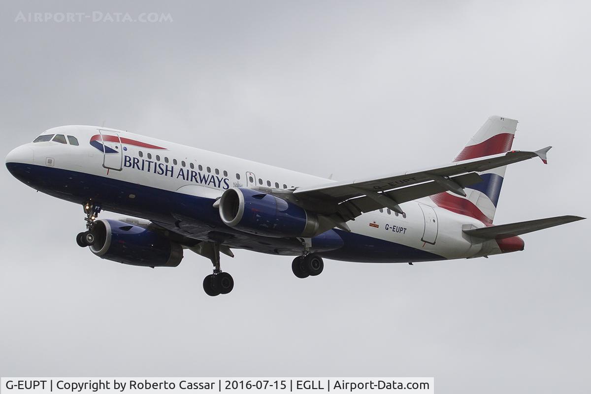 G-EUPT, 2000 Airbus A319-131 C/N 1380, Heathrow 2016