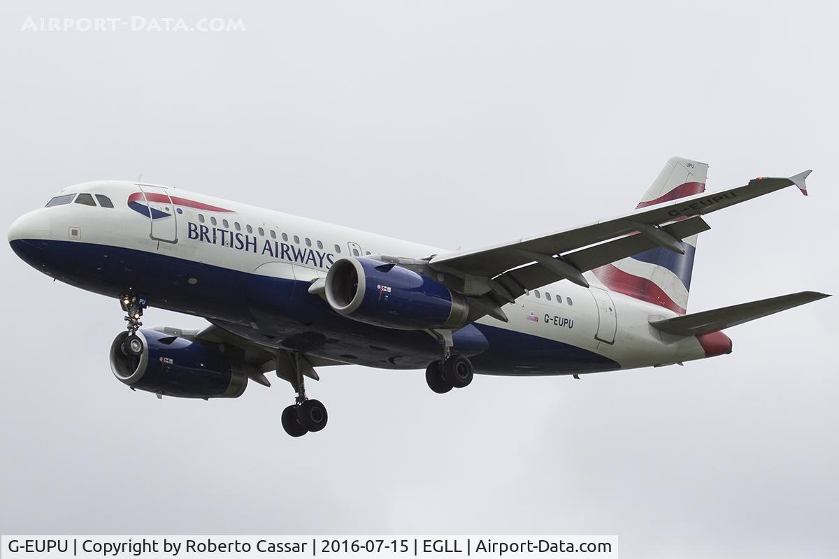 G-EUPU, 2000 Airbus A319-131 C/N 1384, Heathrow 2016
