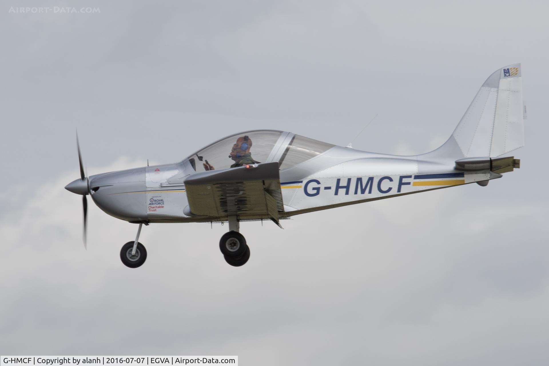 G-HMCF, 2014 Evektor-Aerotechnik EV-97 Eurostar C/N 2014-4204, Arriving at RIAT 2016