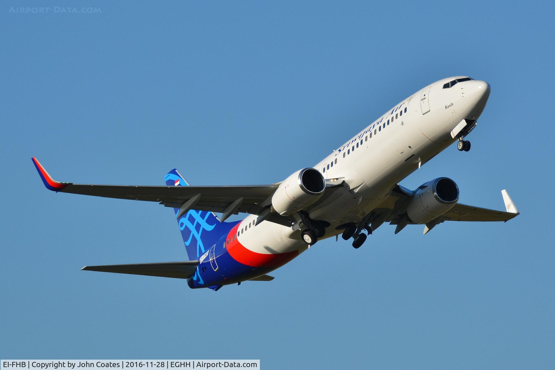 EI-FHB, 2008 Boeing 737-8Q8 C/N 35283, Departing after repaint