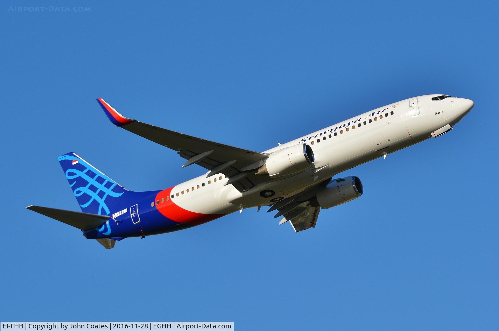 EI-FHB, 2008 Boeing 737-8Q8 C/N 35283, Departing after repaint with next reg PK-CRC under stickers