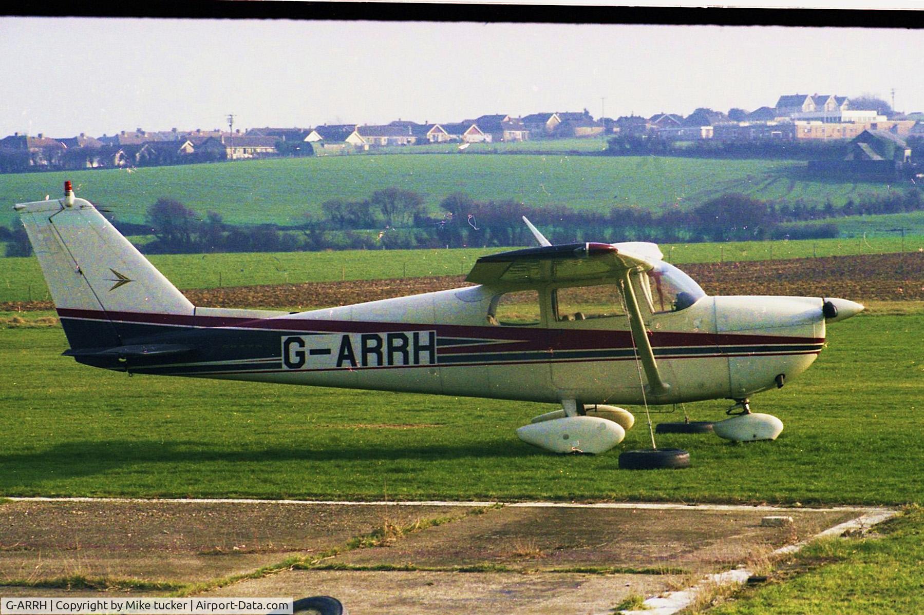 G-ARRH, 1961 Cessna 175B Skylark C/N 175-57000, Seen on a regular basis at Sandown Isle of Wight late 1970's or early 80's taken with basic film camera.