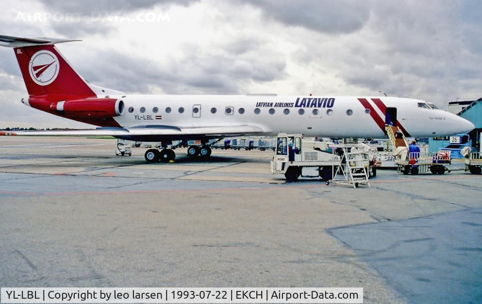 YL-LBL, 1981 Tupolev Tu-134B-3 C/N 63515, Copenhagen 22.7.93