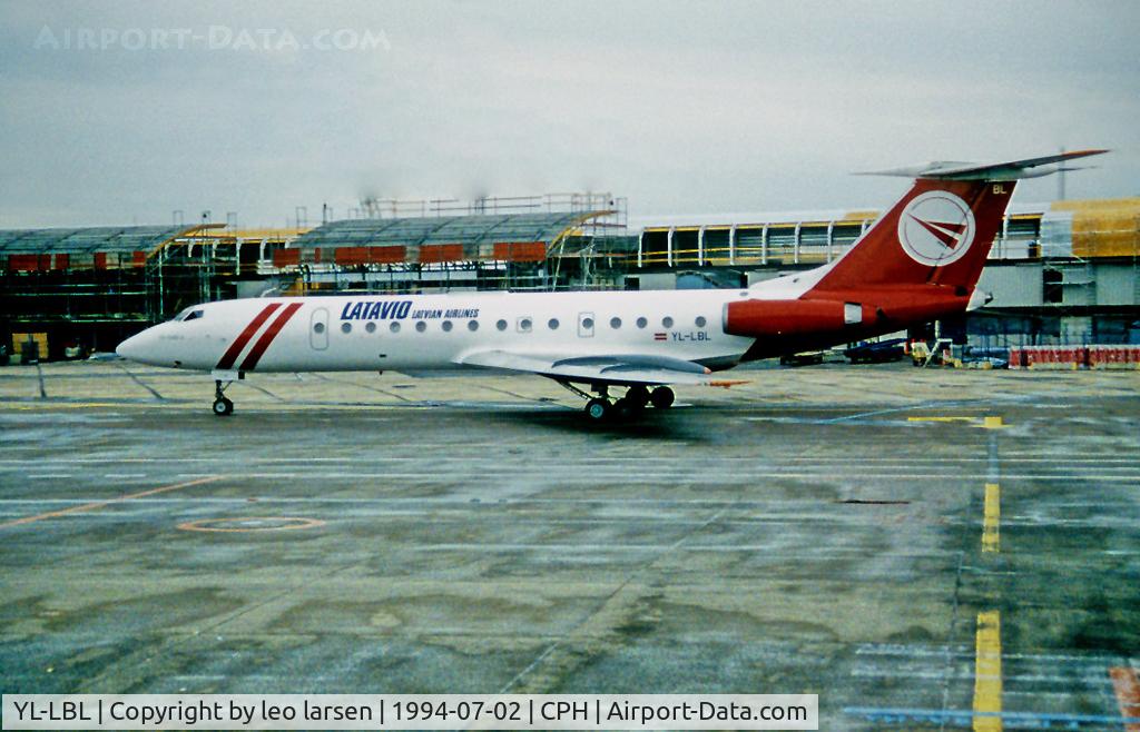 YL-LBL, 1981 Tupolev Tu-134B-3 C/N 63515, Copenhagen 2.7.94