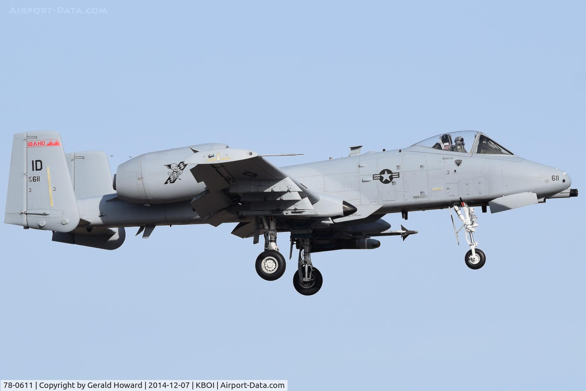 78-0611, 1978 Fairchild Republic A-10C Thunderbolt II C/N A10-0231, Landing RWY 10R.