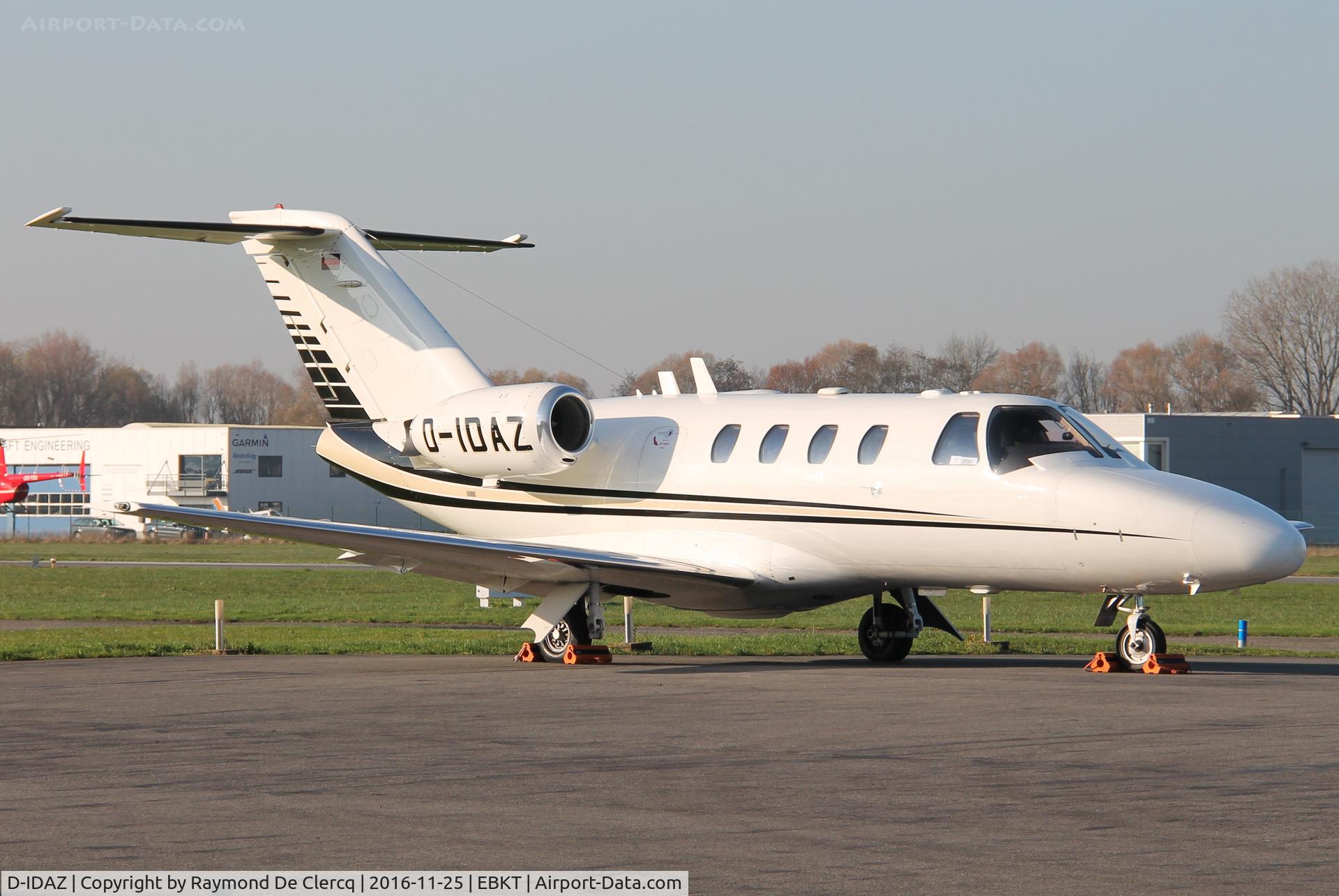 D-IDAZ, 2000 Cessna 525 CitationJet CJ1 C/N 525-0389, Parked at Wevelgem.