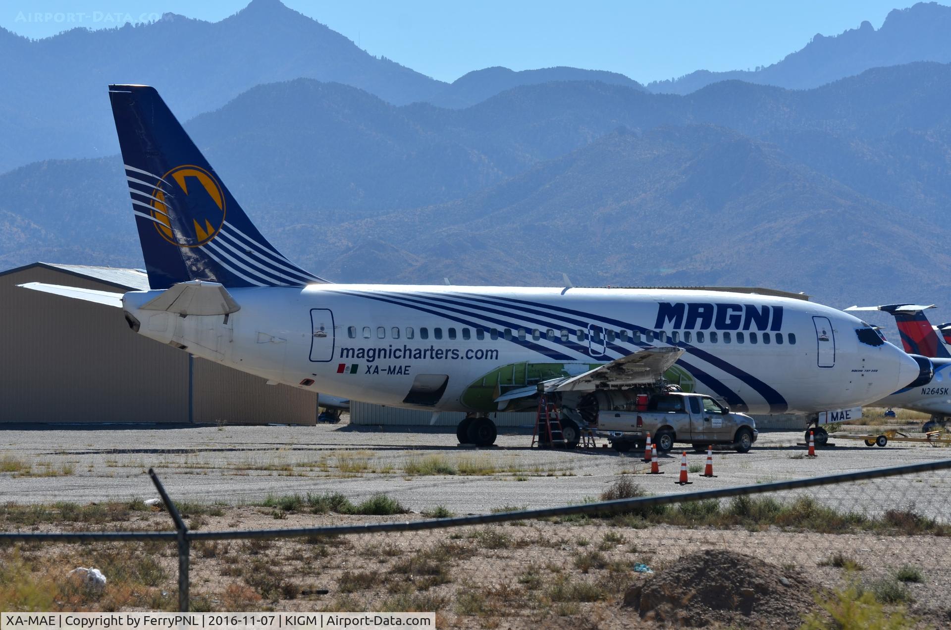 XA-MAE, 1981 Boeing 737-277(A) C/N 22648, Magnichartes B732 stored in Kingman,AZ