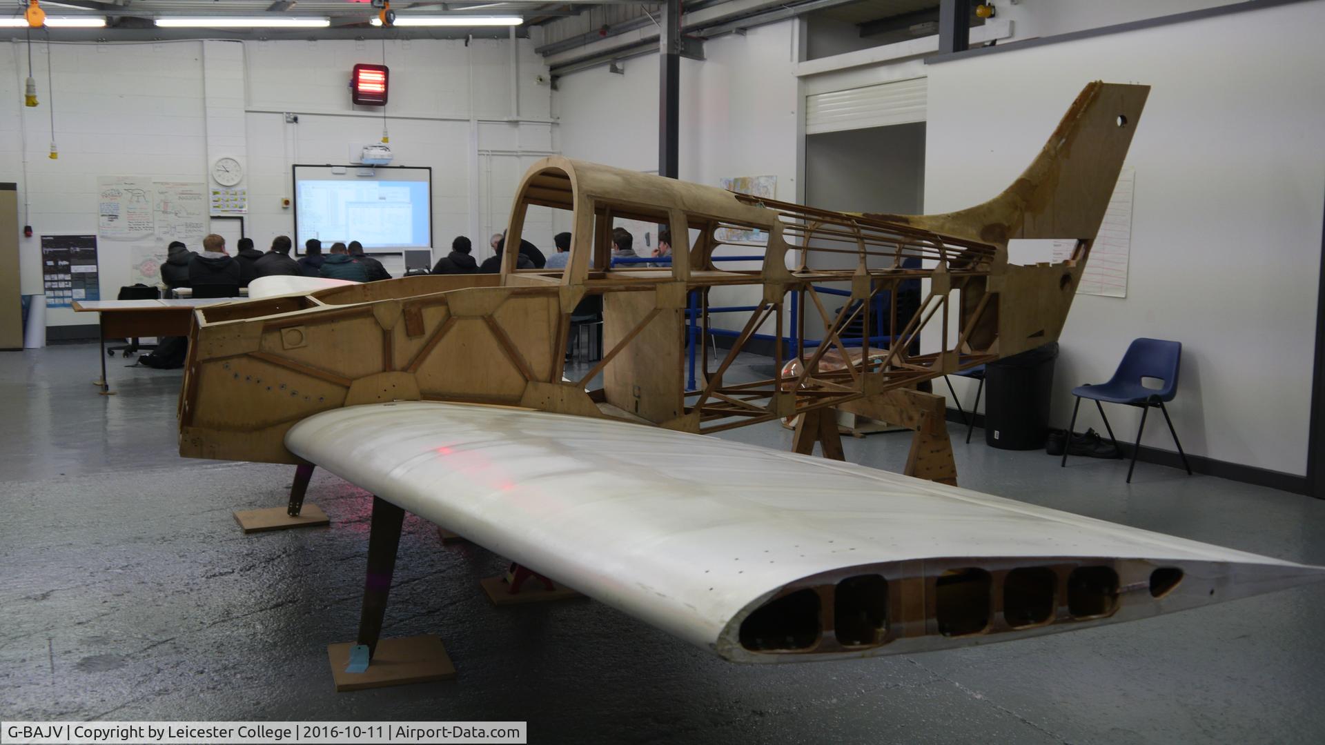 G-BAJV, Squarecraft SA102-5 Cavalier C/N PFA 001-10002, Currently being worked on by Leicester College learners as part BTEC Aeronautical Engineering