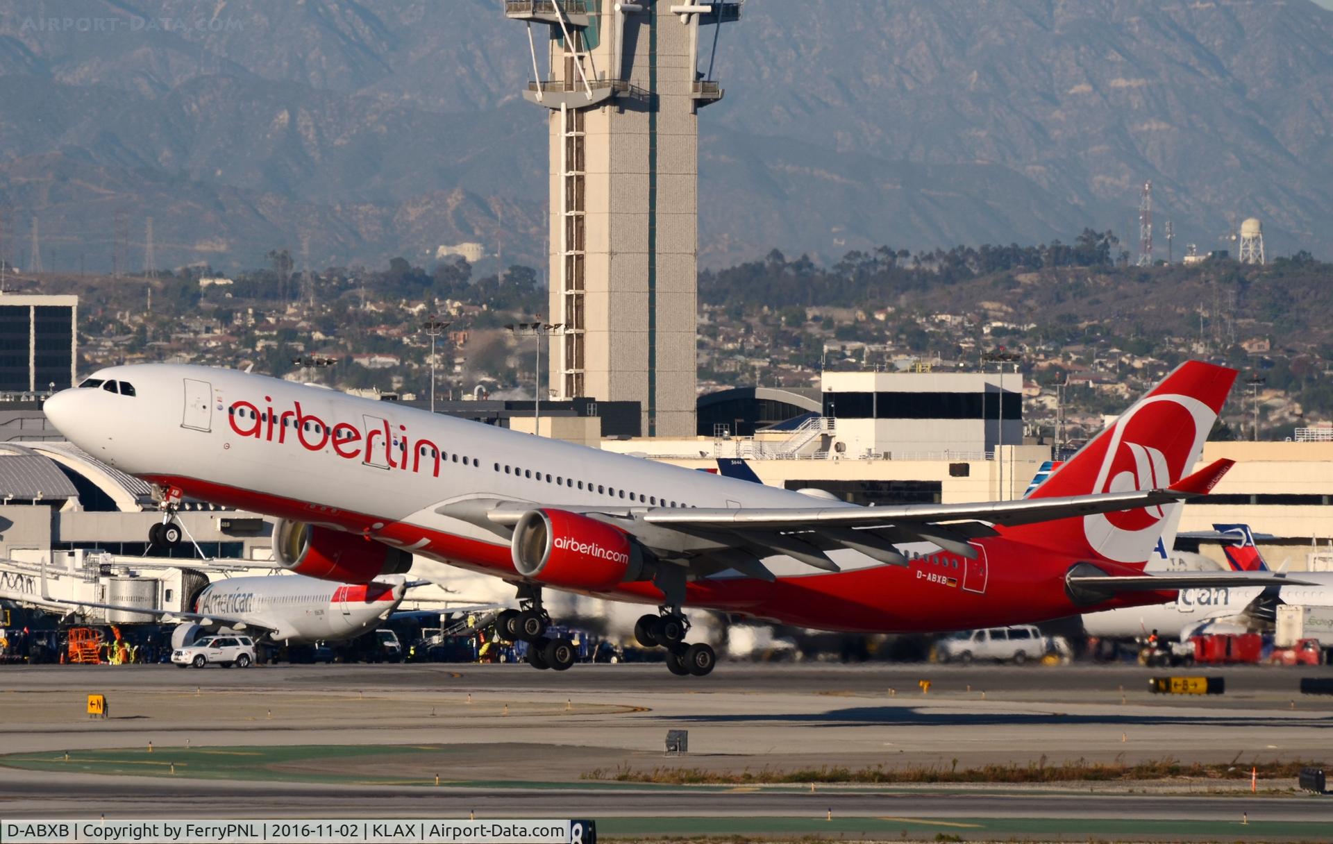 D-ABXB, 2000 Airbus A330-223 C/N 322, Air Berlin departing to Europe.