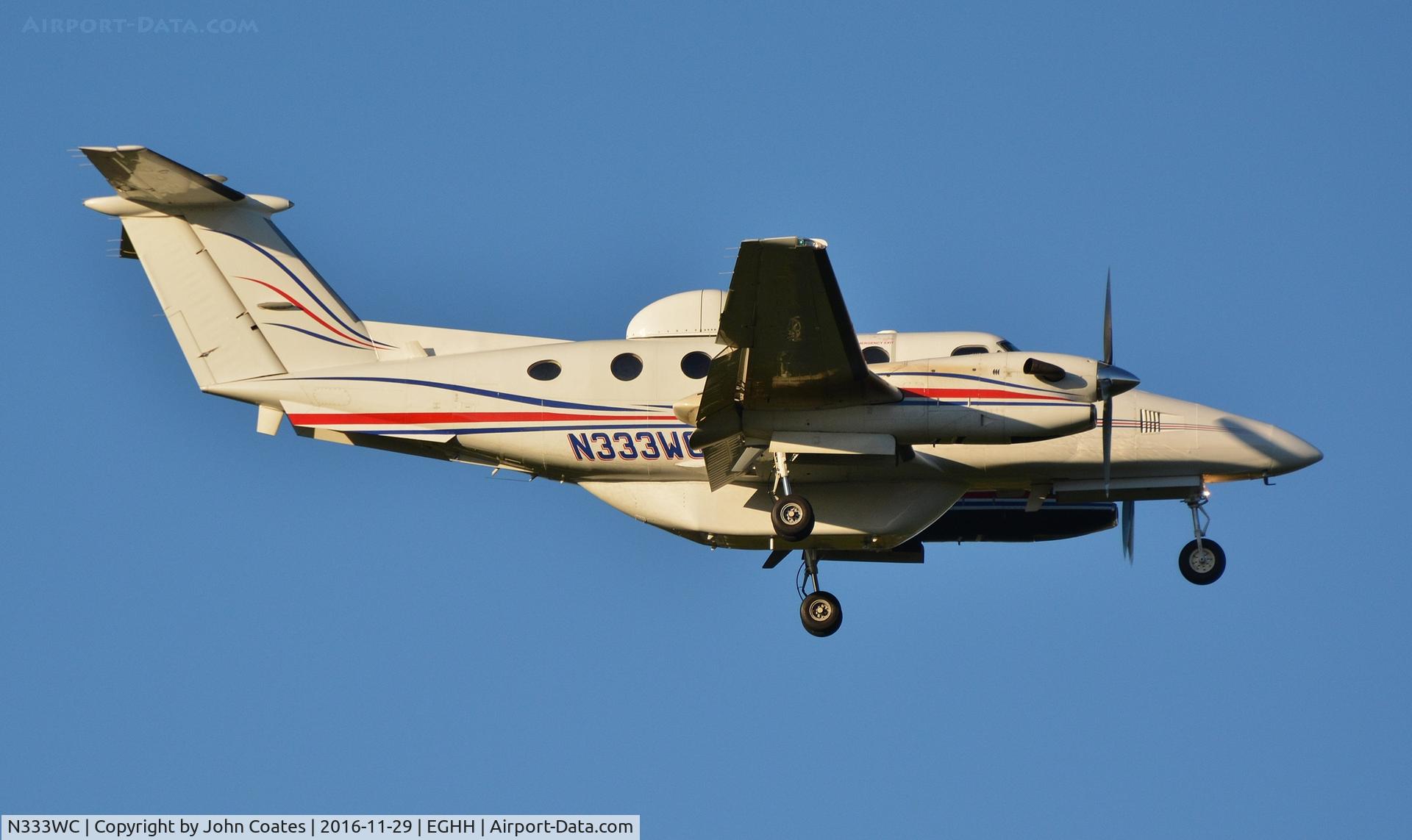 N333WC, 1985 Beech 300 Super King Air C/N FA-55, Returning from air test